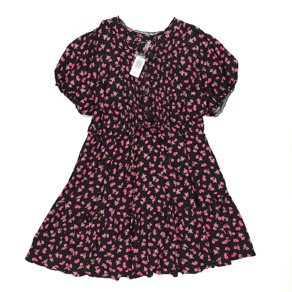 NWT Torrid Tiered Challis Mini Dress Jenna floral Coquette Cottagecore Boho 3X